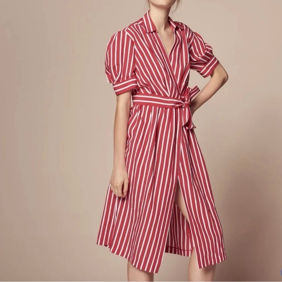 Red Striped Midi Dress - Picture 3 of 3